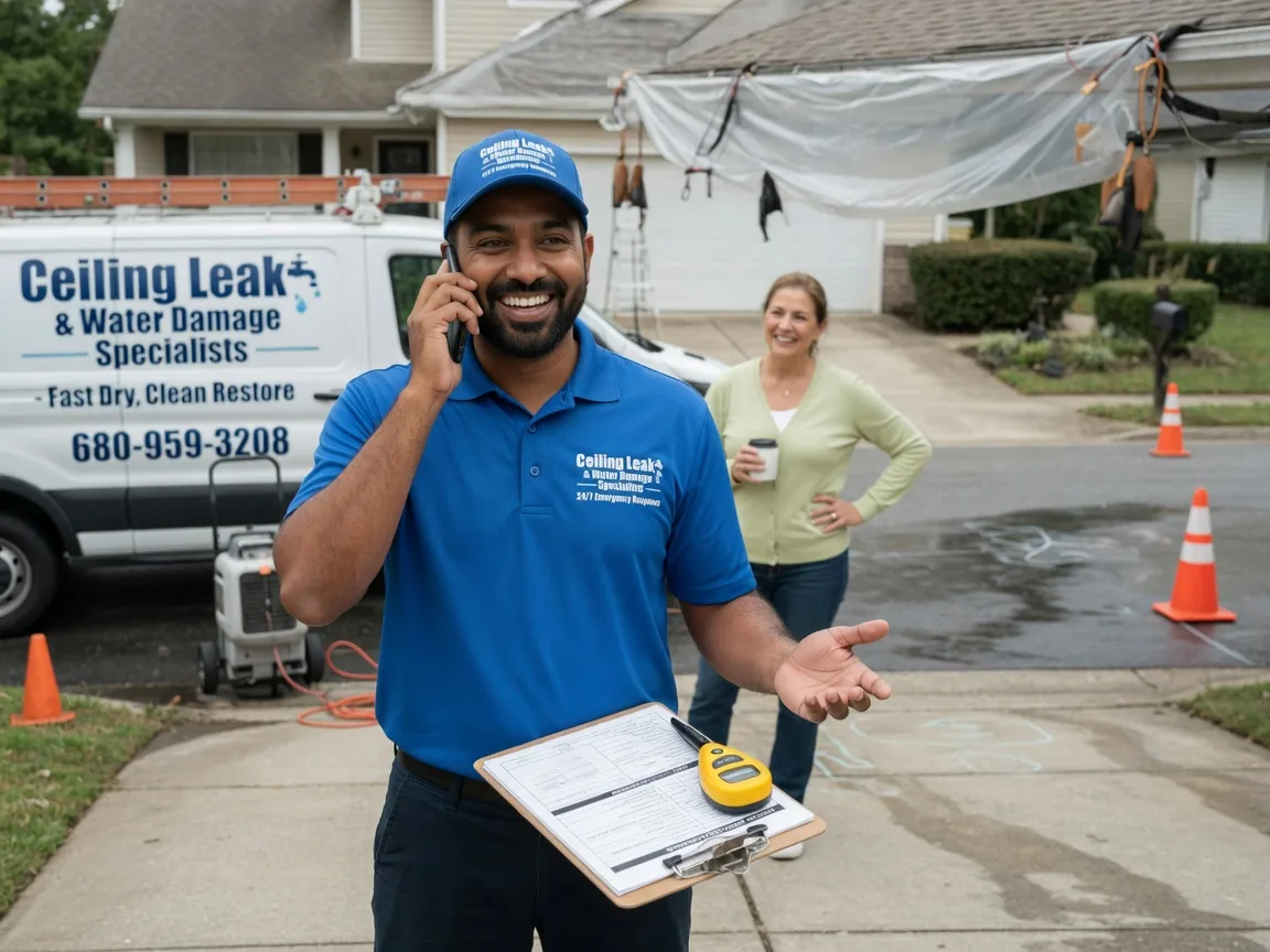 Ceiling Leak Cleanup Glen Carbon, IL FAQs